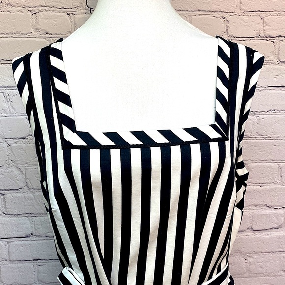 Anne Klein Striped Fit & Flare Dress - Picture 5 of 13